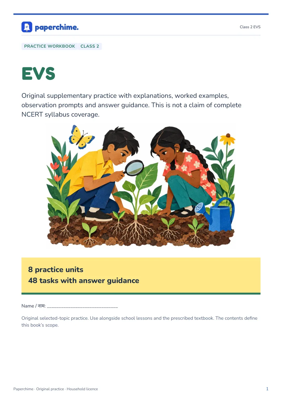 Illustrated opening page from Class 2 EVS