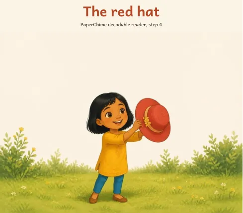 Cover of The red hat, decodable reader step 4
