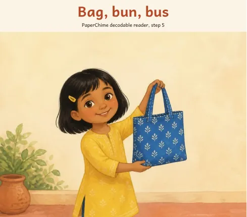 Cover of Bag, bun, bus, decodable reader step 5