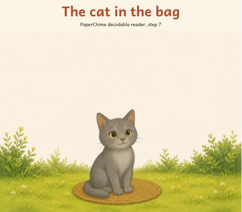 Cover of The cat in the bag, decodable reader step 7