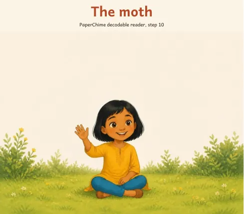 Cover of The moth, decodable reader step 10