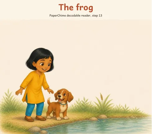 Cover of The frog, decodable reader step 13