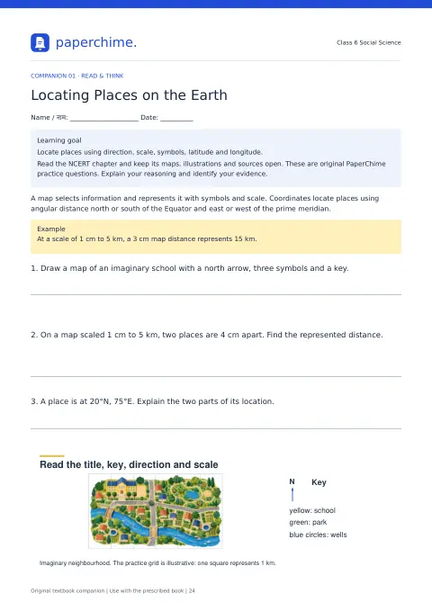 Actual learner page from Class 6 Social Science